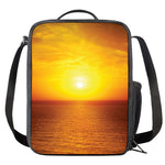 Sunset Over Sea Print Crossbody Lunch Bag