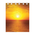 Sunset Over Sea Print Curtain