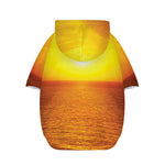 Sunset Over Sea Print Dog Zip Up Hoodie