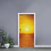 Sunset Over Sea Print Door Sticker