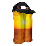 Sunset Over Sea Print Double Neoprene Wine Tote