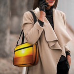 Sunset Over Sea Print Double Strap Bible Bag