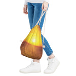 Sunset Over Sea Print Drawstring Bag
