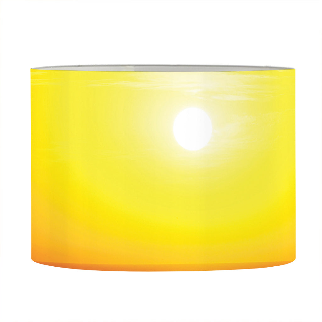 Sunset Over Sea Print Drum Lamp Shade