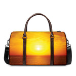 Sunset Over Sea Print Duffle Bag
