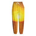 Sunset Over Sea Print Fleece Lined Knit Pants