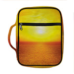 Sunset Over Sea Print Front Pocket Bible Bag