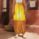 Sunset Over Sea Print Harem Pants