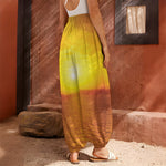 Sunset Over Sea Print Harem Pants