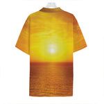 Sunset Over Sea Print Hawaiian Shirt