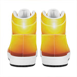 Sunset Over Sea Print High Top Leather Sneakers