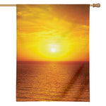 Sunset Over Sea Print House Flag