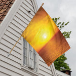 Sunset Over Sea Print House Flag