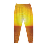 Sunset Over Sea Print Jogger Pants