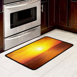 Sunset Over Sea Print Kitchen Mat