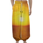 Sunset Over Sea Print Lantern Pants