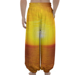Sunset Over Sea Print Lantern Pants