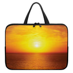 Sunset Over Sea Print Laptop Sleeve With Handle