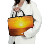 Sunset Over Sea Print Laptop Sleeve With Handle