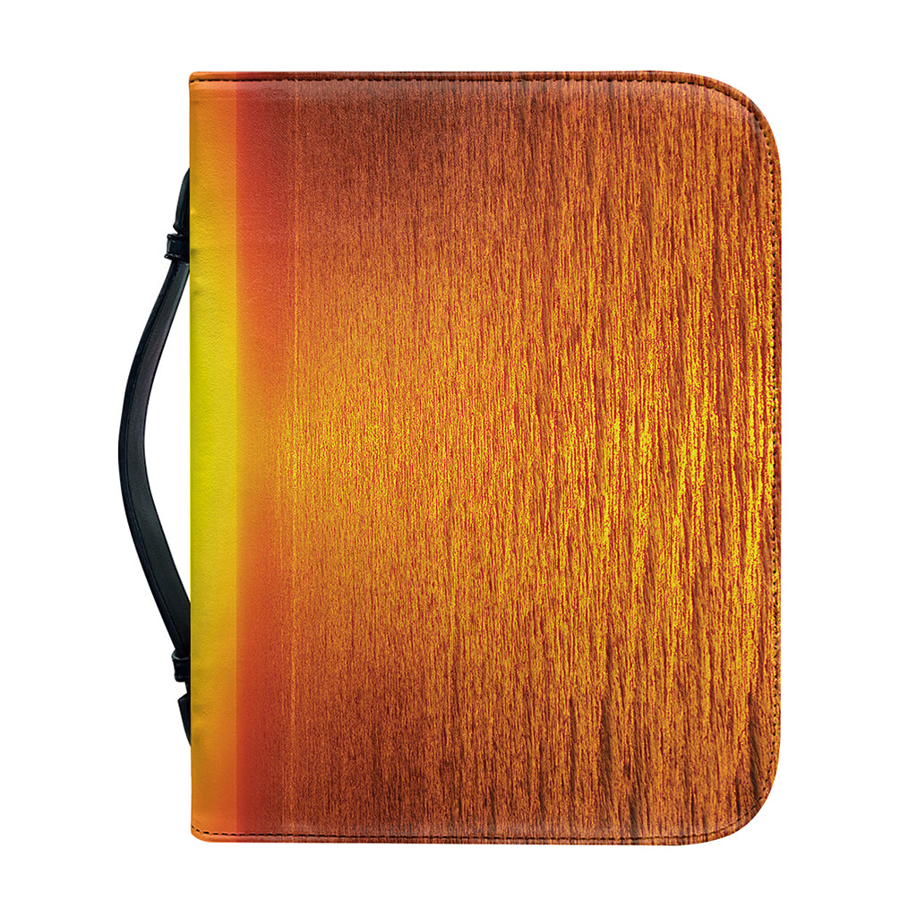 Sunset Over Sea Print Leather Bible Cover