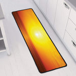 Sunset Over Sea Print Long Kitchen Mat
