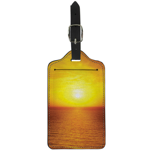 Sunset Over Sea Print Luggage Tag