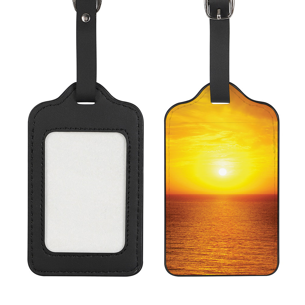 Sunset Over Sea Print Luggage Tag