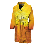 Sunset Over Sea Print Men's Bathrobe