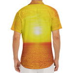 Sunset Over Sea Print Men's Deep V-Neck Shirt
