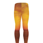 Sunset Over Sea Print Men's leggings