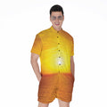Sunset Over Sea Print Men's Romper