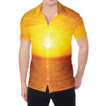 Sunset Over Sea Print Men's Shirt