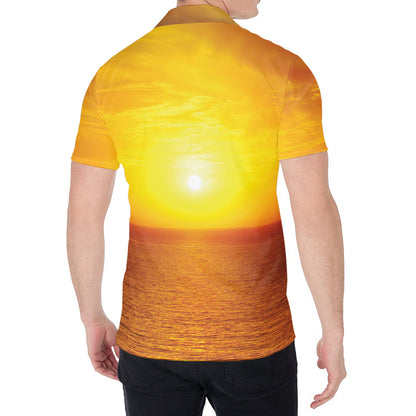 Sunset Over Sea Print Men's Shirt