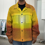 Sunset Over Sea Print Men's Shirt Jacket