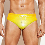 Sunset Over Sea Print Men's Swim Briefs