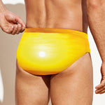 Sunset Over Sea Print Men's Swim Briefs