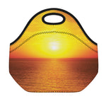 Sunset Over Sea Print Neoprene Lunch Bag