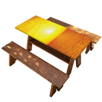 Sunset Over Sea Print Picnic Table Cover