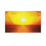 Sunset Over Sea Print Polyester Flag