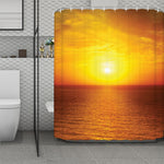 Sunset Over Sea Print Polyester Shower Curtain