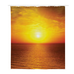 Sunset Over Sea Print Polyester Shower Curtain