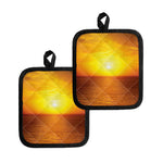 Sunset Over Sea Print Pot Holders