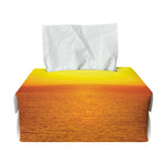 Sunset Over Sea Print Rectangle Tissue Box Cover