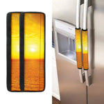 Sunset Over Sea Print Refrigerator Handle Covers