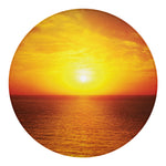 Sunset Over Sea Print Round Blanket