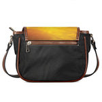 Sunset Over Sea Print Saddle Bag