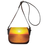 Sunset Over Sea Print Saddle Bag