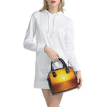 Sunset Over Sea Print Shoulder Handbag