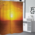 Sunset Over Sea Print Shower Curtain