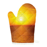 Sunset Over Sea Print Single Oven Mitt